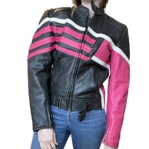 Vintage FieldSheer Women’s Genuine Leather Motorcycle Jacket